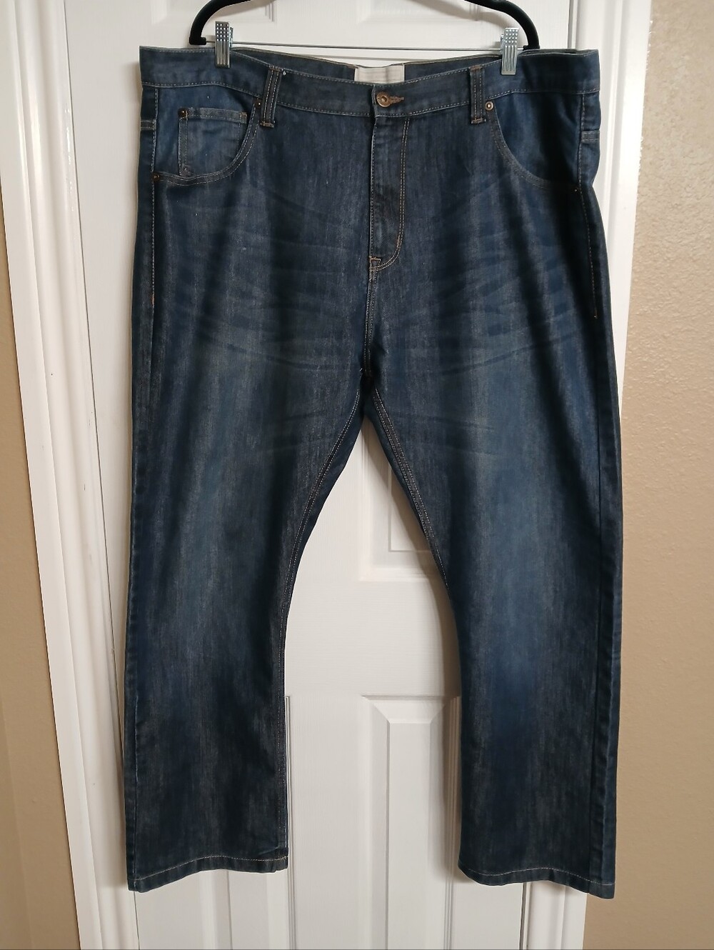 COLORS ALEXANDER JULIAN Men's Dark Blue Straight-Leg Jeans - 44x30
